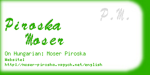 piroska moser business card